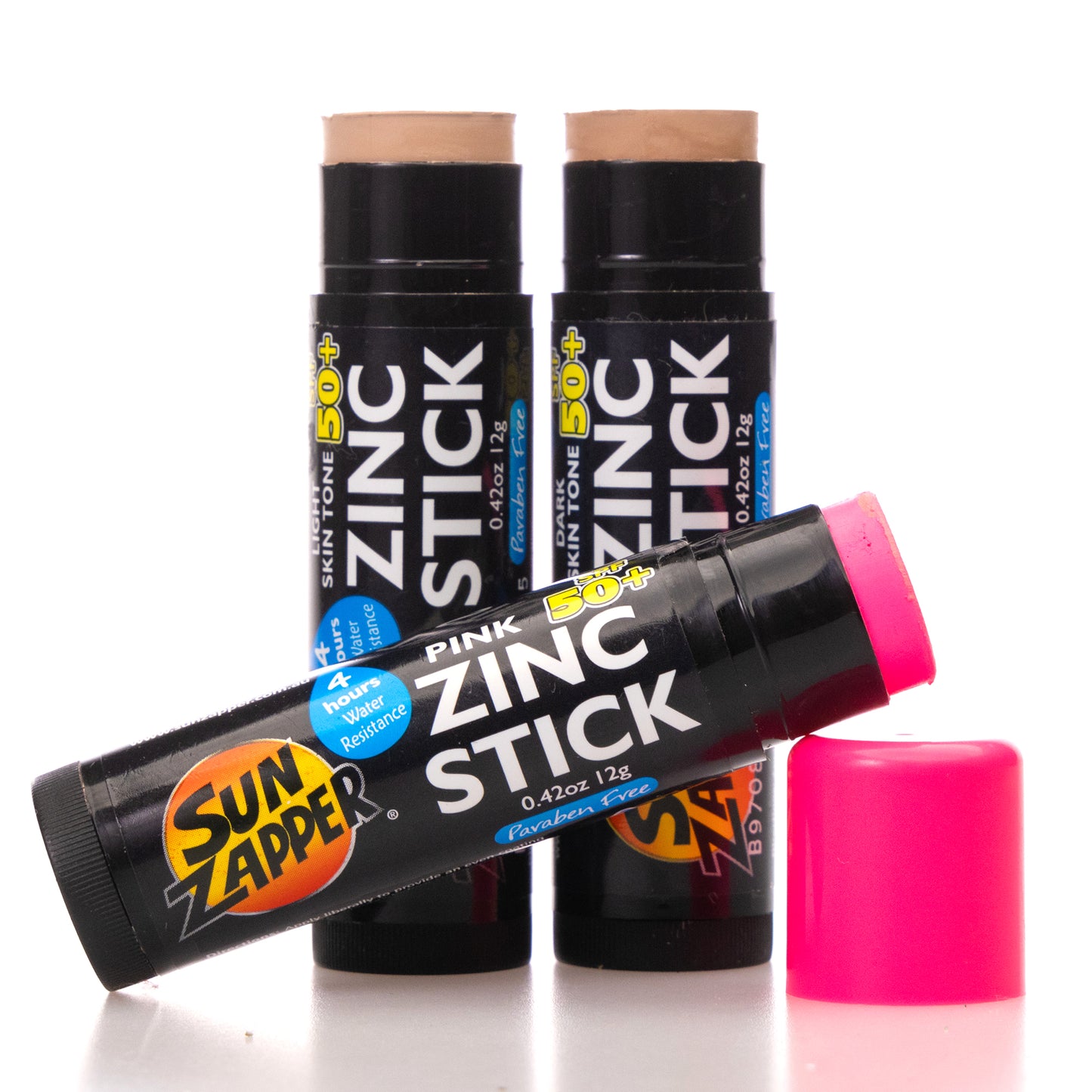Zinc Sticks - Beauty 3-Pack: Light Skin Tone, Dark Skin Tone, Pink- SPF 50+