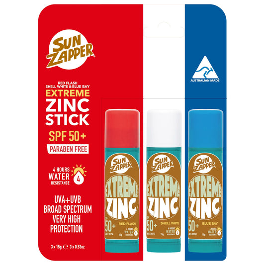 Extreme Zinc Sticks 3-Pack: Red, White, Blue - SPF 50+