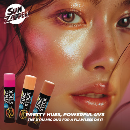 Zinc Stick Beauty 3-Pack SPF 50+ – Concealer, Contour & Blush (Light, Medium, Pink)