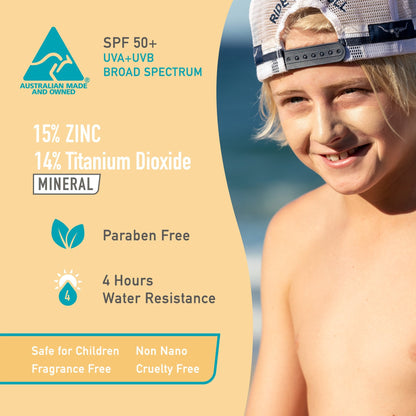 Zinc Sunscreen Stick SPF 50+ for Face – 7 Colors, 4-Hour Water Resistant