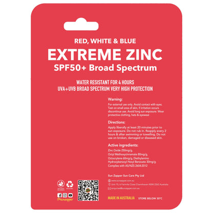 Extreme Zinc Stick 3-Pack SPF 50+ – Red, White & Blue 15g each